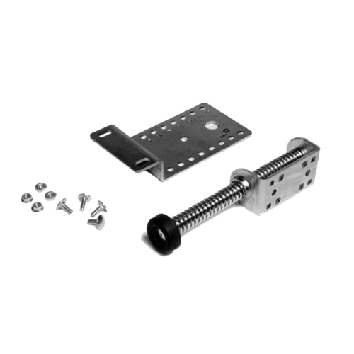 Veerbuffer kort, inclusief montageplaat, Lengte 220mm
